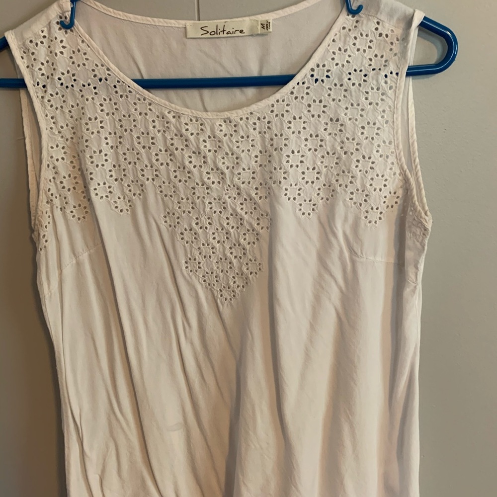 Flowy white tank blouse